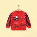 Boys Red Self-Design Christmas Themed Knitted Sweater Sweaters & Cardigans Red 2-3 Y