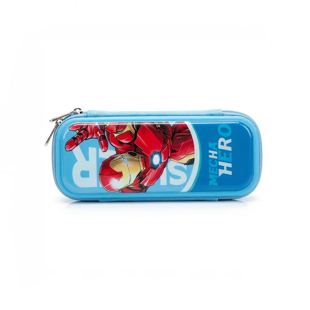 Iron Man Kids Hard Shell Pencil Case with Zipper Trending Accessories Blue Onesize