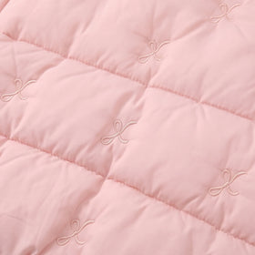 Girls Light Pink Embroidered Long Sleeve Jacket Coats & Jackets