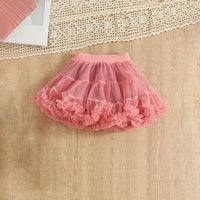 Girls 3D Butterfly Applique Top With Peach Tiered Tulle Skirt Sets Sets