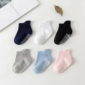 Pack of 6 Multicolour Anti-Slip Ankle Length Socks Socks Multicolor 0-1 Y