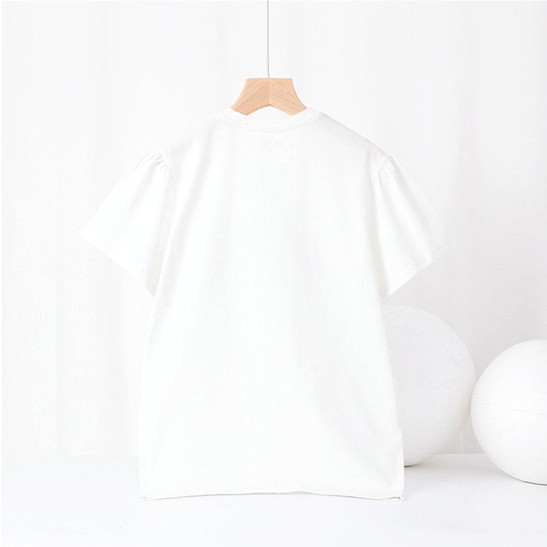 Girls Printed Short Sleeves Casual T-Shirt Tshirts   
