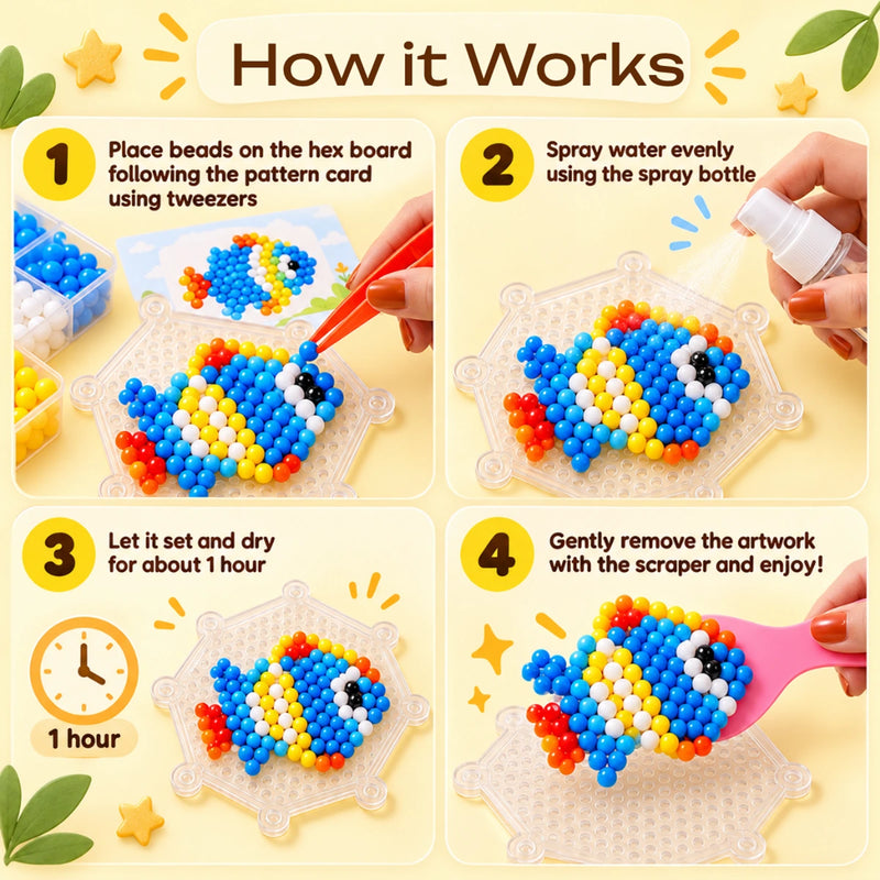 Magic Water Beads Art Kit - 600 Pieces, 2 Years Plus Trending Accessories