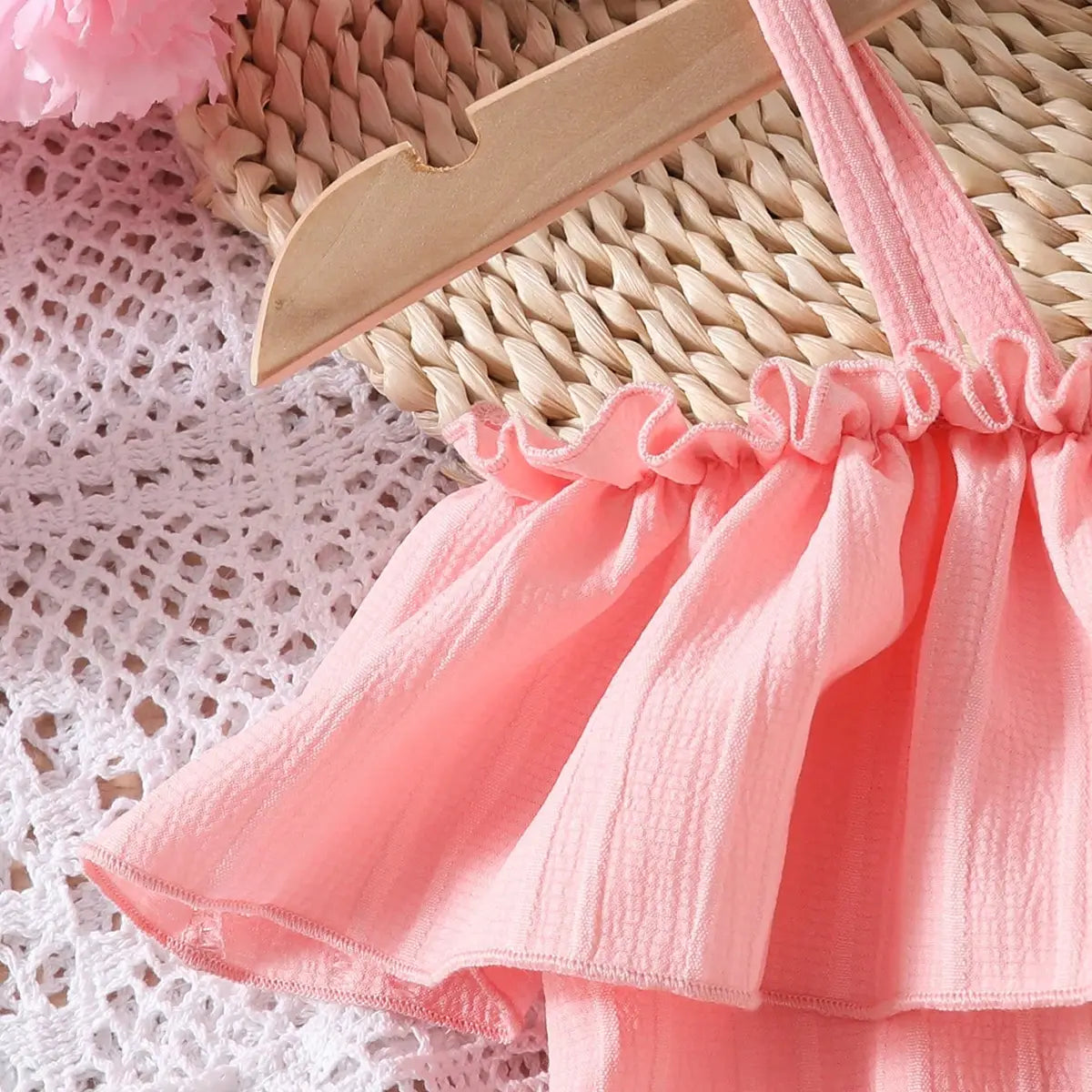 Girls Pink Off Shoulder Fit & Flare Dress Casual Dresses