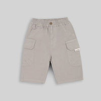 Boys Elasticated Cargo Pocket Shorts Shorts Gray 1-2 Y 