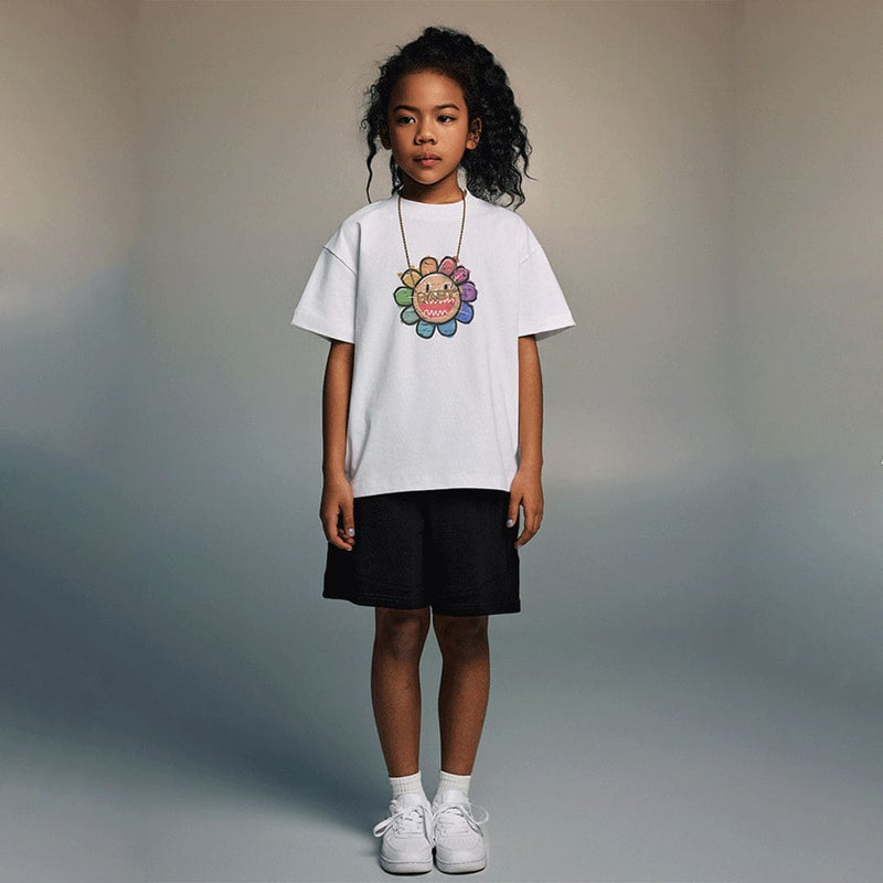 Boys Printed Oversize T-Shirt Tshirts White 2-3 Y 