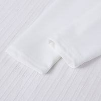 Girls White Bow Applique V-Neck Top With Flared Pants Set 2 pc. Sets