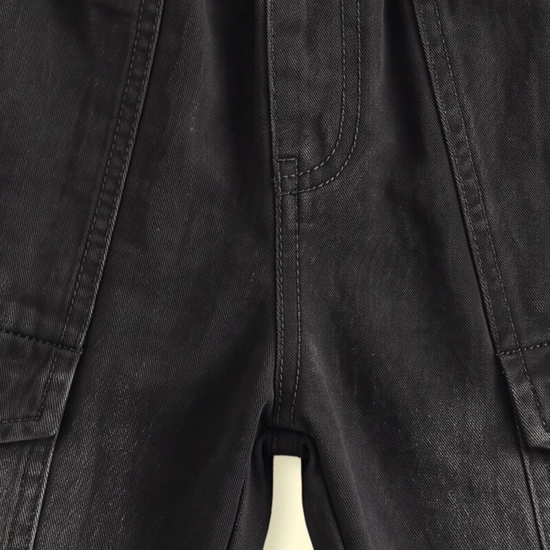 Boys Black Relaxed Fit Pants Pants