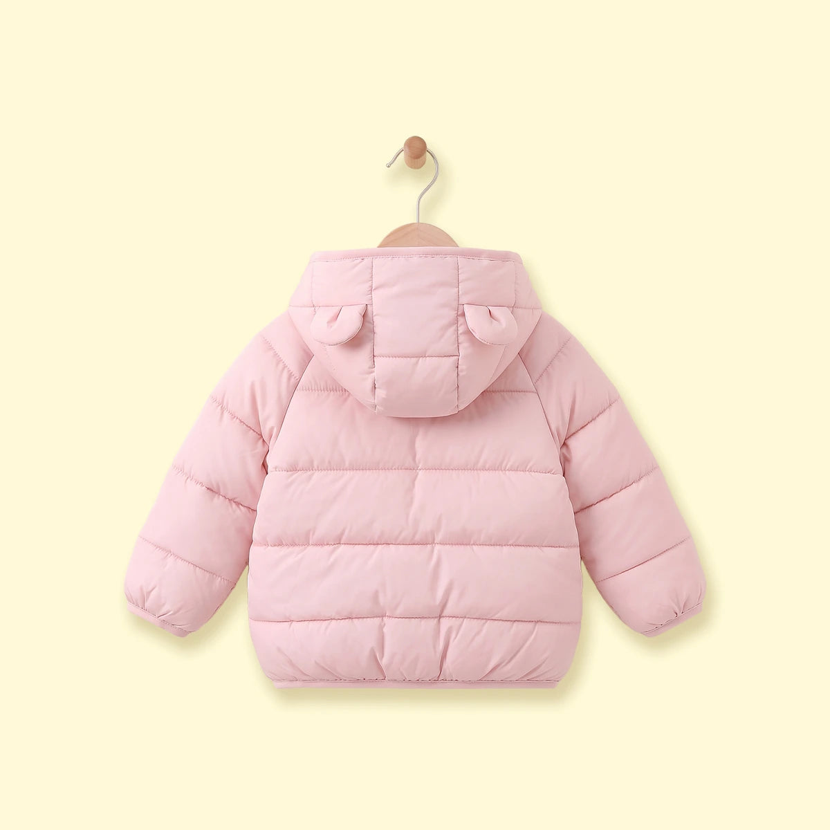 Girls Pink Hooded Quilted Puffer Jacket Coats & Jackets