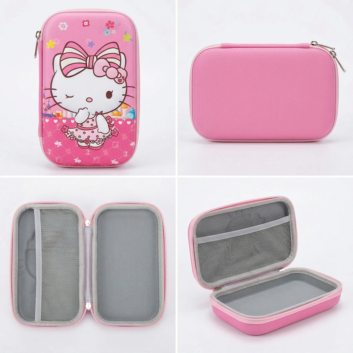 Girls Pink Hello Kitty Hard-Shell Pencil Box Trending Accessories