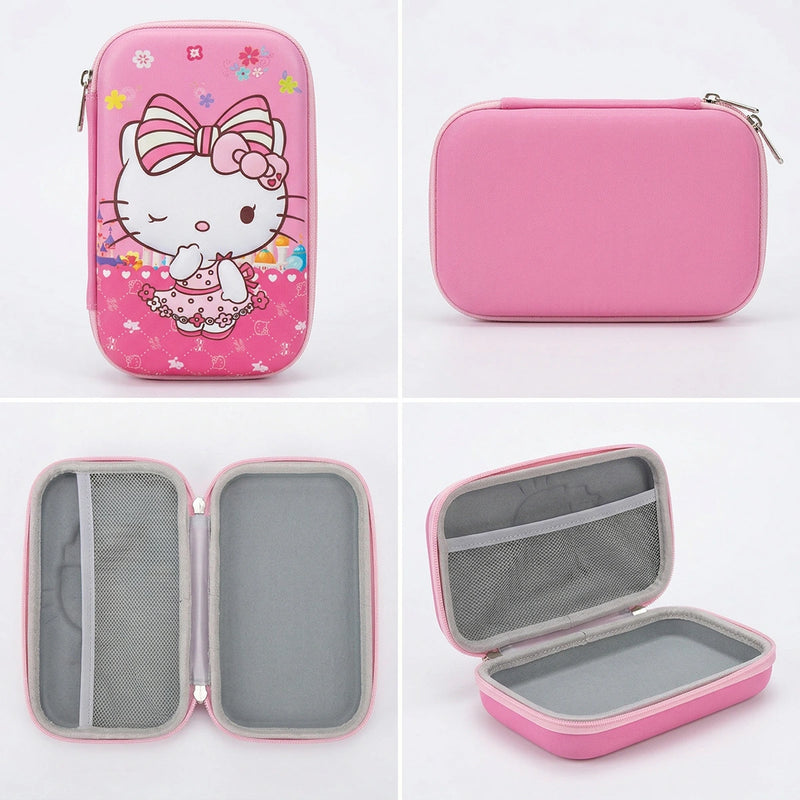 Girls Pink Hello Kitty Hard-Shell Pencil Box Trending Accessories