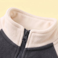 Boys Grey Colorblocked Long Sleeve Jacket Coats & Jackets