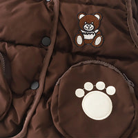 Boys Khaki Graphics Regular Sweatshirt With Sleeveless Jacket & Pants Sets 3 pc. Sets