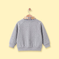 Boys Grey Bear Applique Raglan Sleeve Cardigan Sweaters & Cardigans