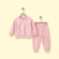 Girls Pink Rabbit Applique Sweatshirt & Joggers Sets Sets Pink 1-2 Y