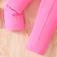 Girls Pink Sleeveless Jacket With Camisole Top And Pants Sets 3 pc. Sets