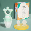 Baby Sea Green Fruit & Vegetable Silicone Teether Stick Trending Accessories Sea Green Onesize
