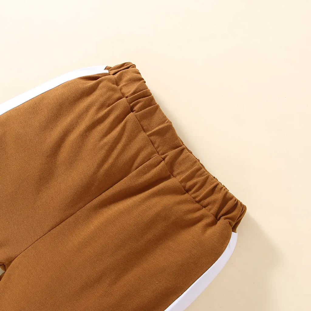 Boys Brown Sweatshirt With Jogger Co-ord Sets Sets