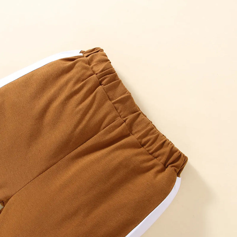 Boys Brown Sweatshirt With Jogger Co-ord Sets Sets
