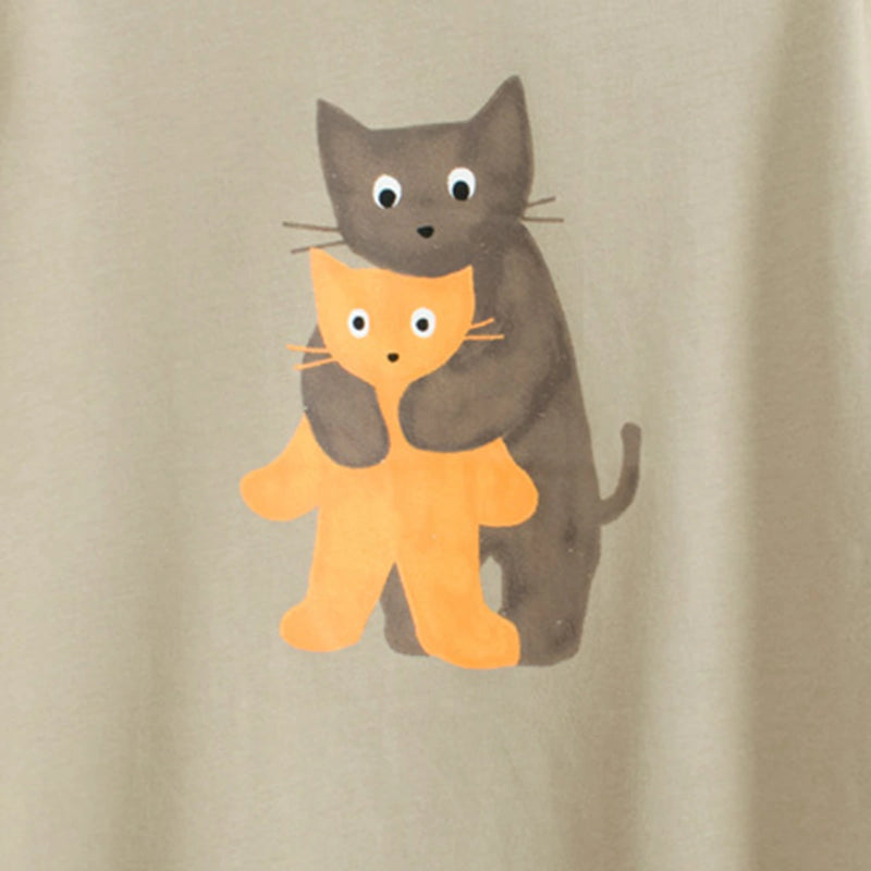 Boys Apricot Graphic Cat Printed Short Sleeves T-Shirt Tshirts