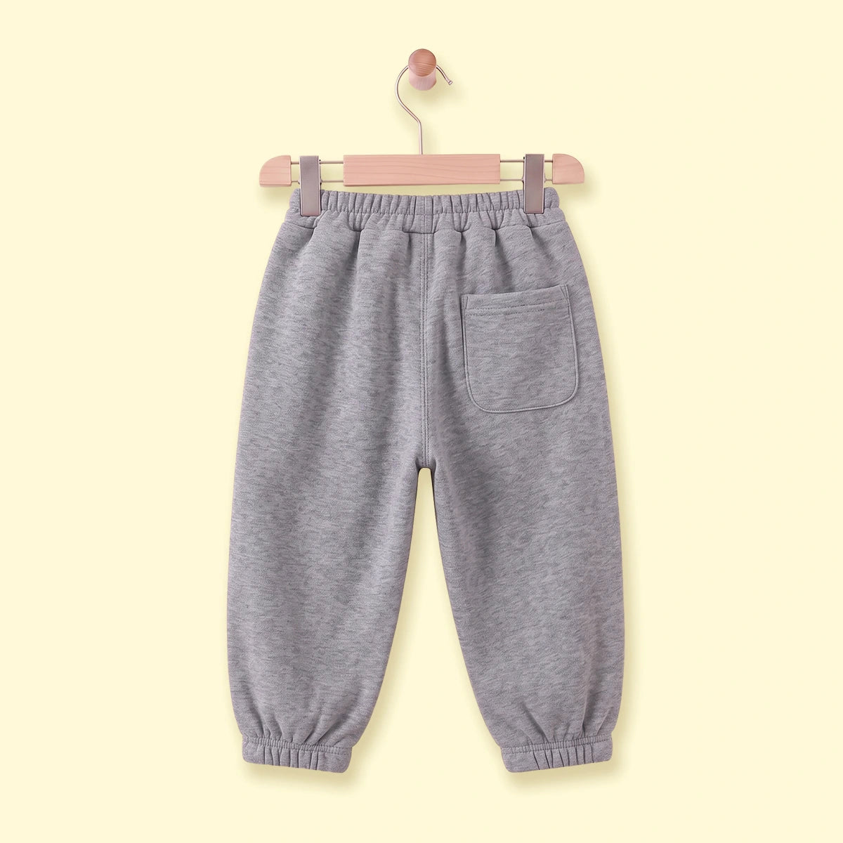 Boys Grey Bear Applique Jogger Joggers