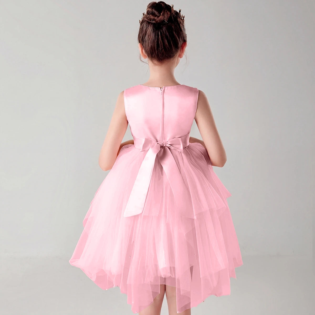 Girls Light Pink Sequin Embellished Tutu Party Wear Dress Party Dresses