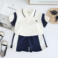 Boys Off White Color-blocked Short Sleeves Polo T-Shirt With Shorts Set 2 pc. Sets Off White 1-2 Y