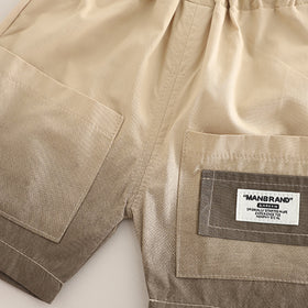 Boys Brown Ombre Dyed Short Sleeve Shirt With T-Shirt And Shorts Set 3 pc. Sets