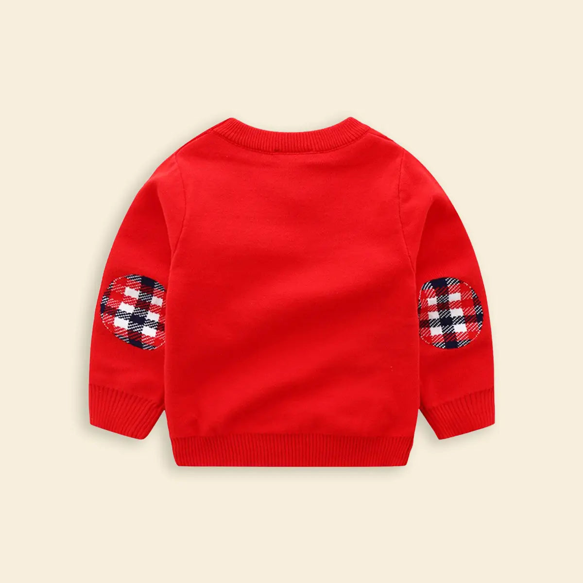 Boys Red Sweater With Cute Reindeer and Snowflake Design Sweaters & Cardigans