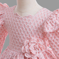 Girls Long Sleeves Party Wear Dress Party Dresses   
