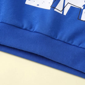 Boys Blue Typography Print Long Sleeve Sweatshirt Sweatshirts & Hoodies