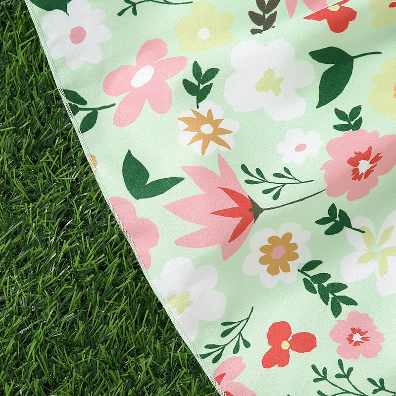 Girls Mint Green Floral Sleeveless SunDress With Short Sleeves Crop Top Casual Dresses