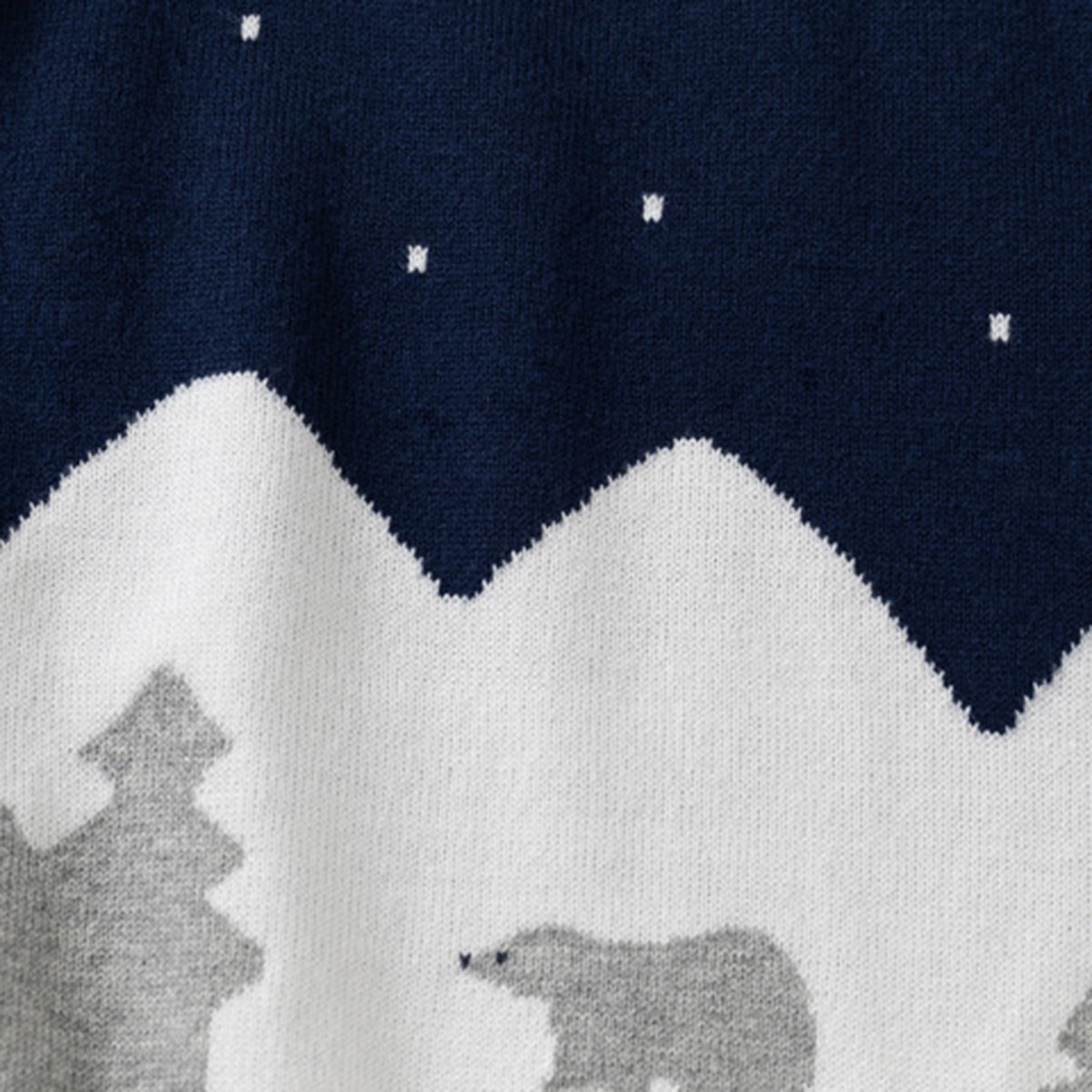 Boys Navy Blue Self-Design Jacquard Regular Sweater Sweaters & Cardigans