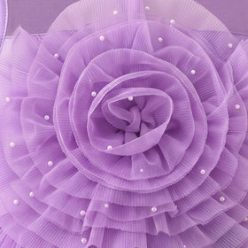 Girls Lavender Floral Applique Fit & Flare Party Dress Party Dresses