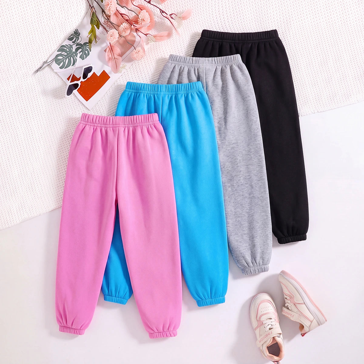 Girls Multicolour Typography Print Elasticated Pants Pack Of 4 Pants