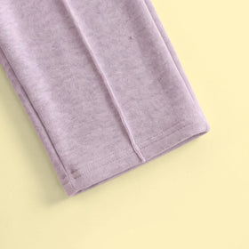 Girls Lavender Embellished Hooded Sweatshirt & Pants Co-ord Sets Sets