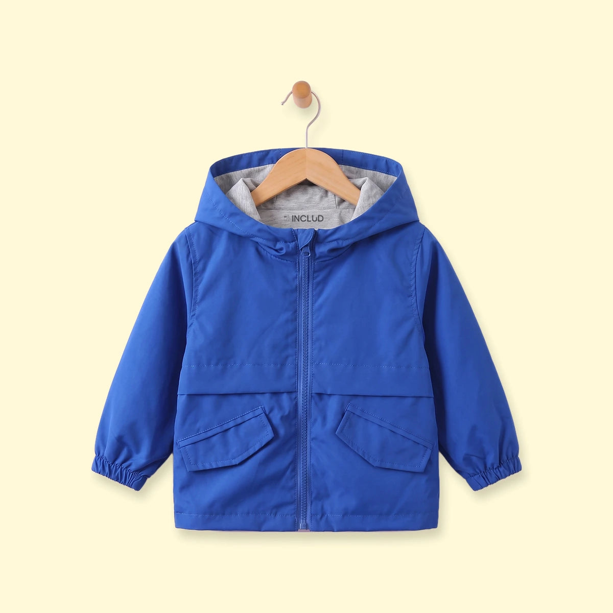 Boys Blue Hooded Zip-up Jacket Coats & Jackets Blue 1-2 Y