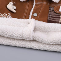 Boys Long Sleeves Light Brown Jacket With Sweatshirt And Pants Sets 3 pc. Sets