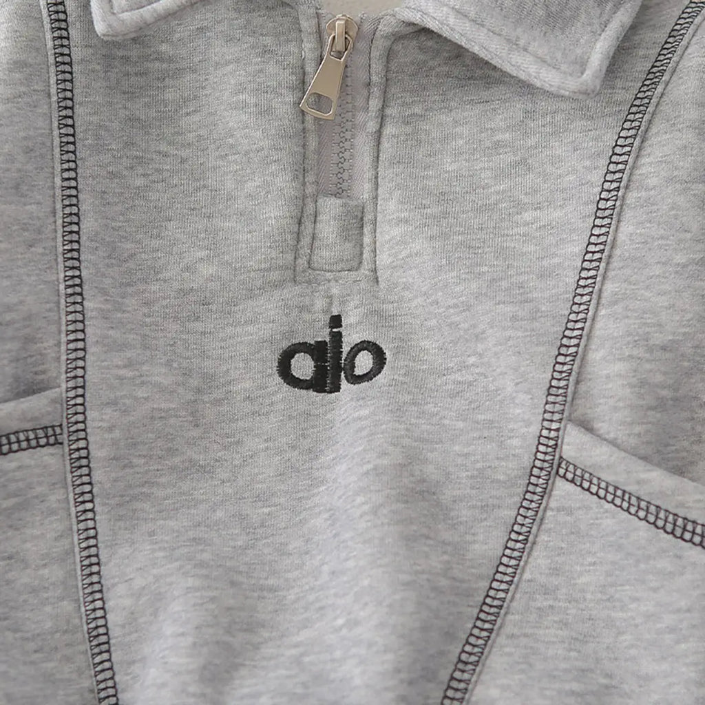 Boys Grey Polo Sweatshirt With Jogger Co-ord Sets Sets