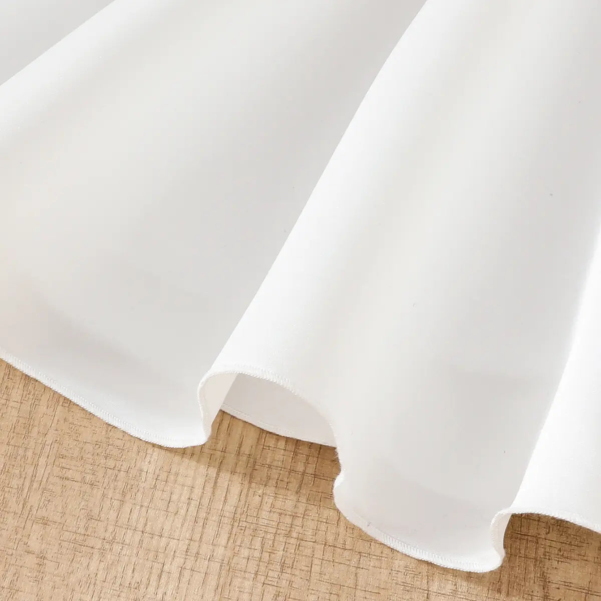 Girls White 3D Flower Applique Fit & Flare Party Wear Dress Party Dresses