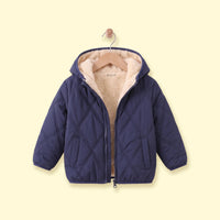 Boys Navy Blue Long Sleeve Hooded Puffer Jacket Coats & Jackets Navy Blue 1-2 Y