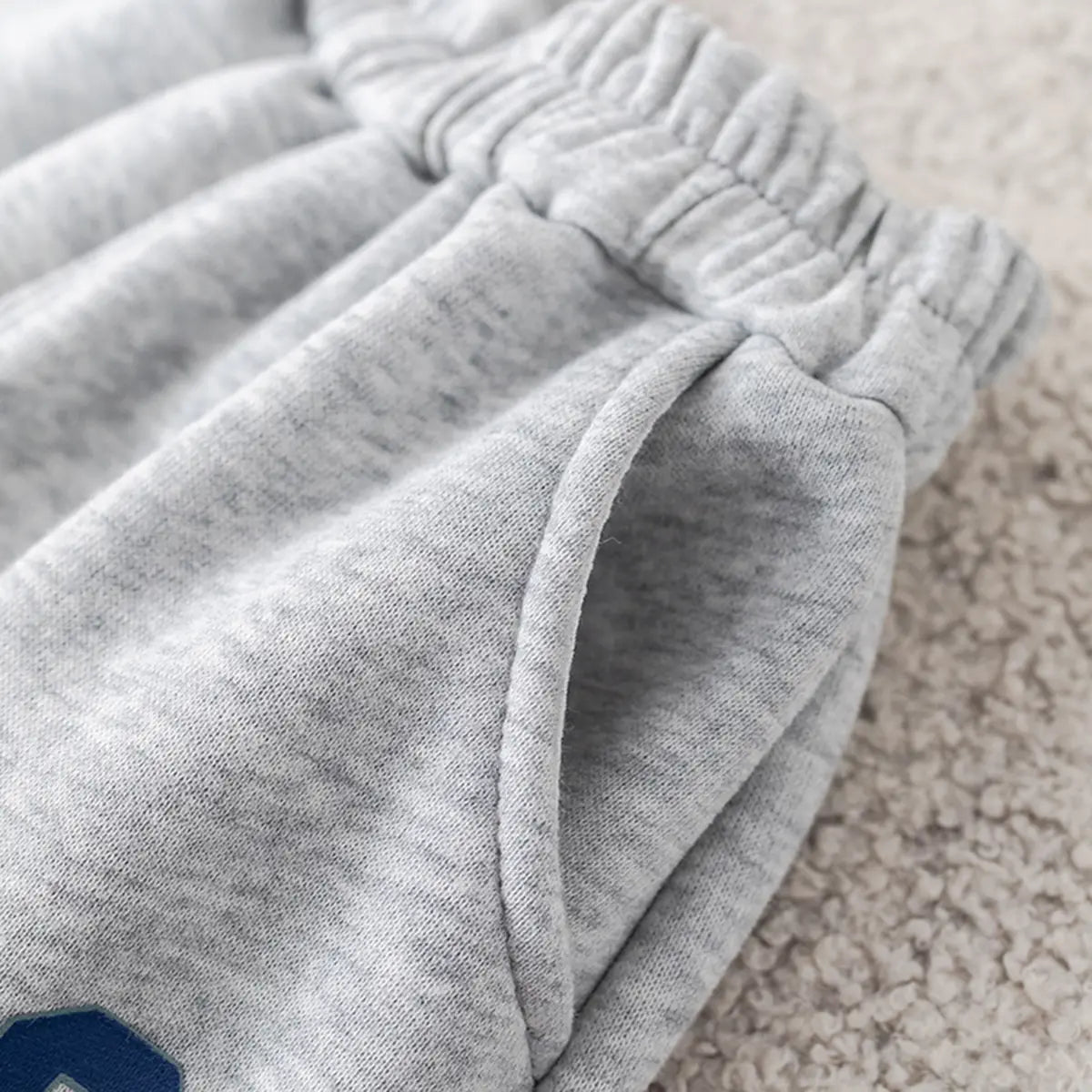 Boys Grey Alphanumeric Printed Regular Sweatshirt With Trouser Sets 3 pc. Sets