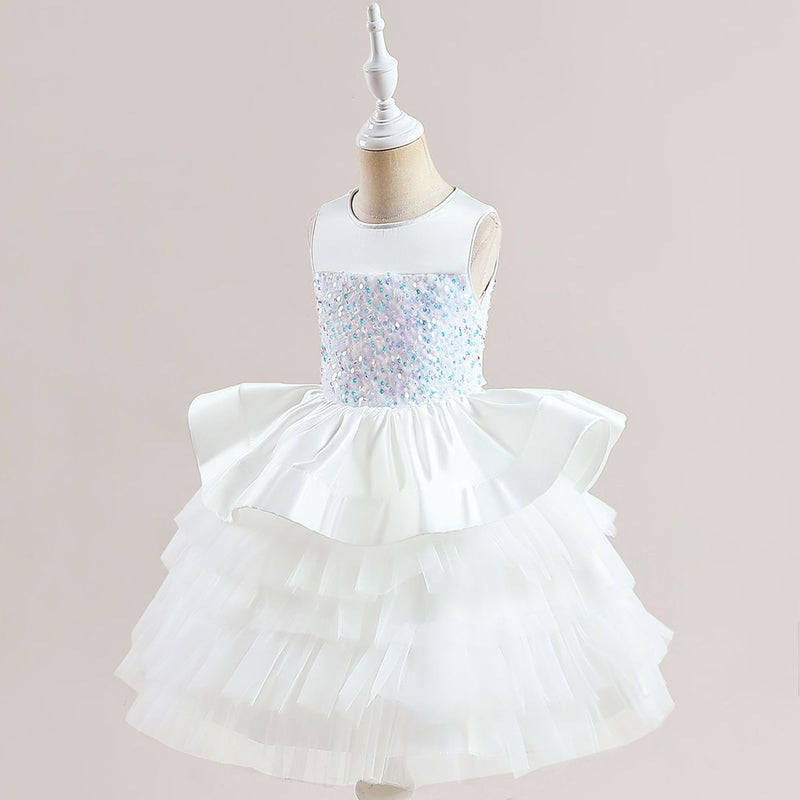 Girls Sequins Embellished Fit & Flare Party Wear Dress Party Dresses   