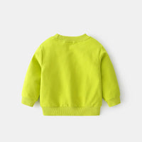 Boys Lime Green Graphics Printed Sweatshirt With Jogger Sets Sets