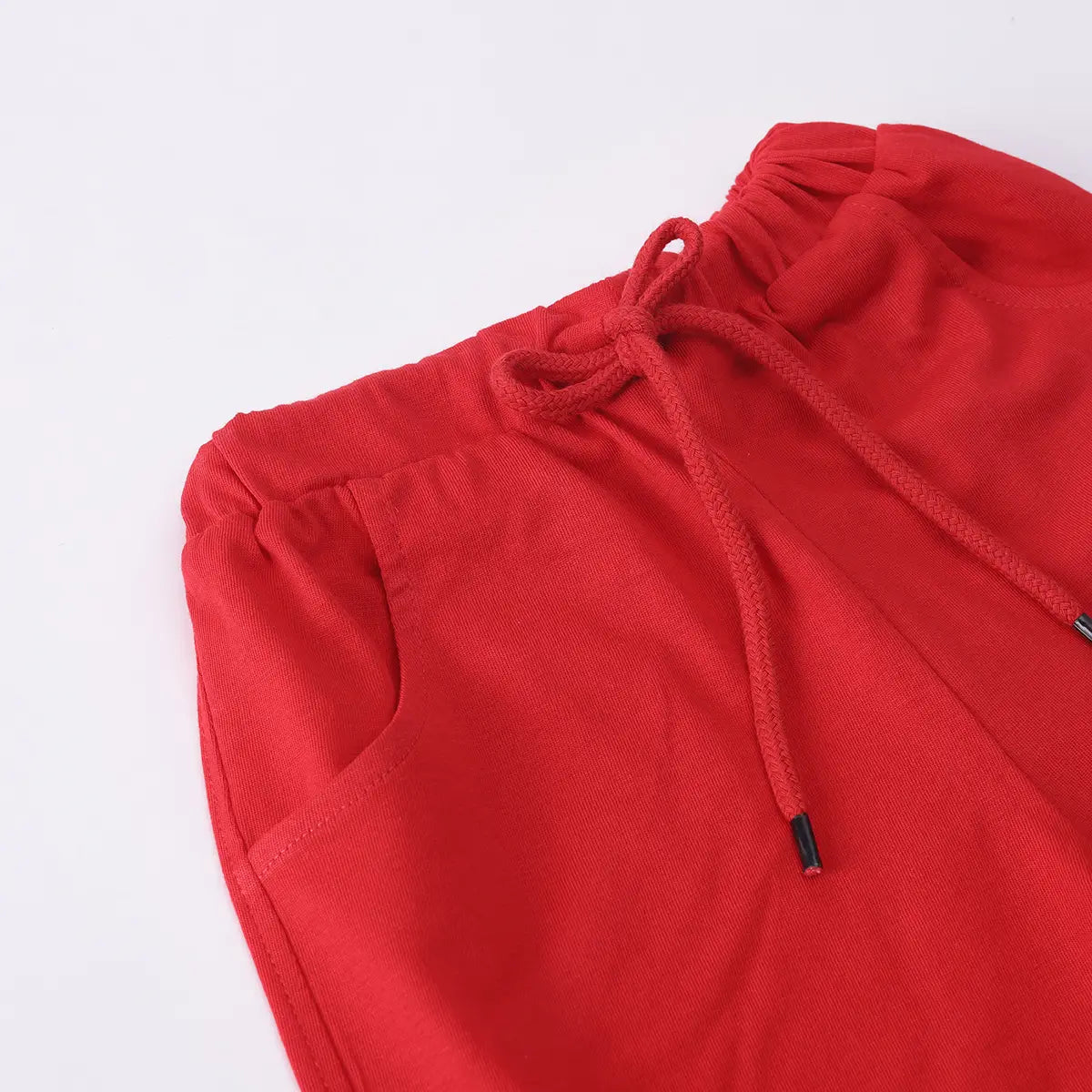 Boys Red Colorblocked Short Sleeve T-Shirt With Shorts Sets 2 pc. Sets