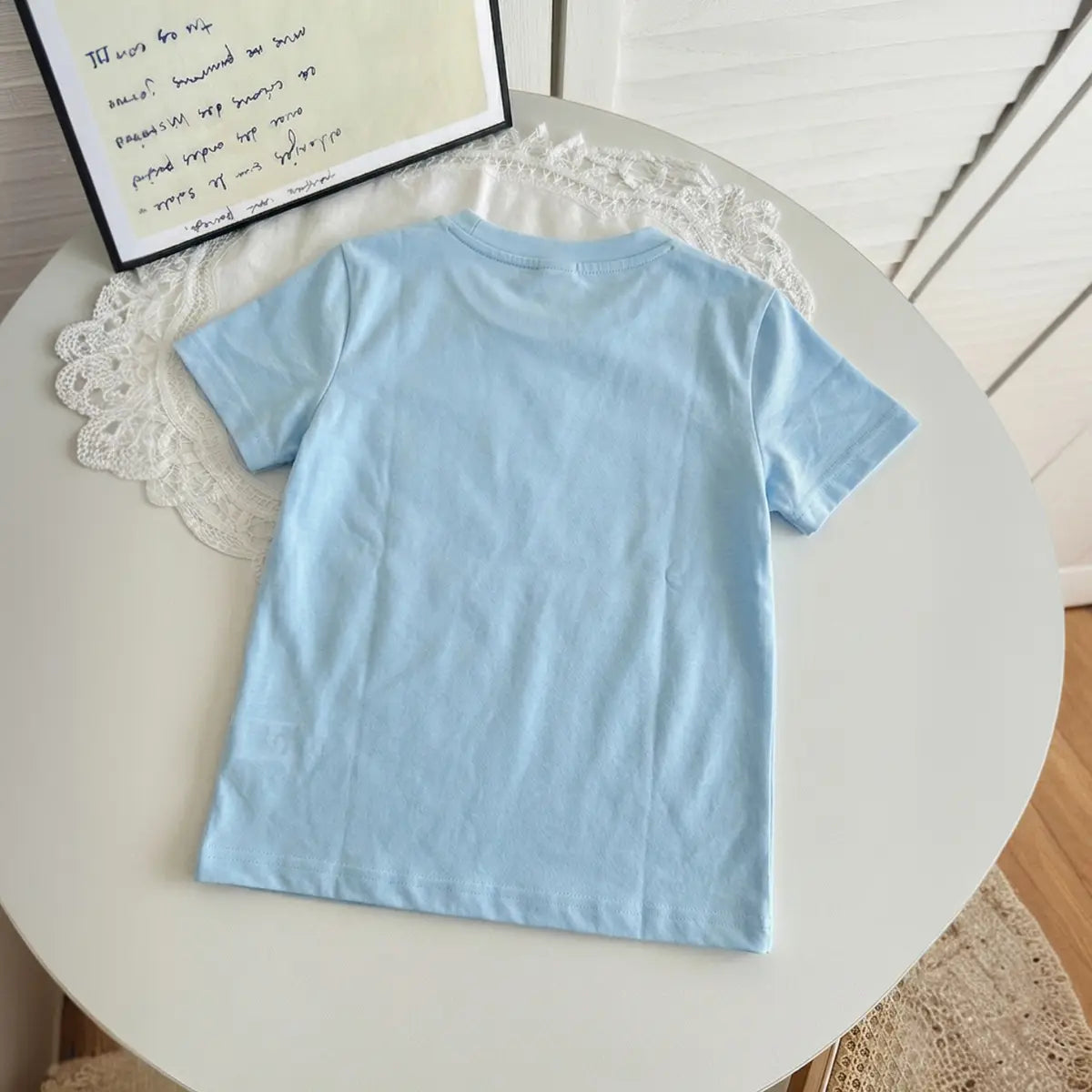 Boys Light Blue Graphic Short Sleeve T-Shirt Tshirts