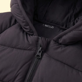 Boys Black Hooded Quilted Puffer Jacket Coats & Jackets