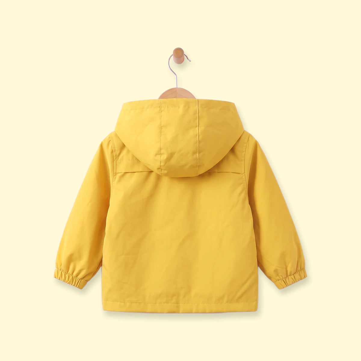 Boys Yellow Hooded Zip-up Jacket Coats & Jackets