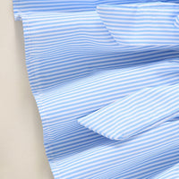 Girls Blue Stripes Sleeveless Summer Tops With Bow Tops