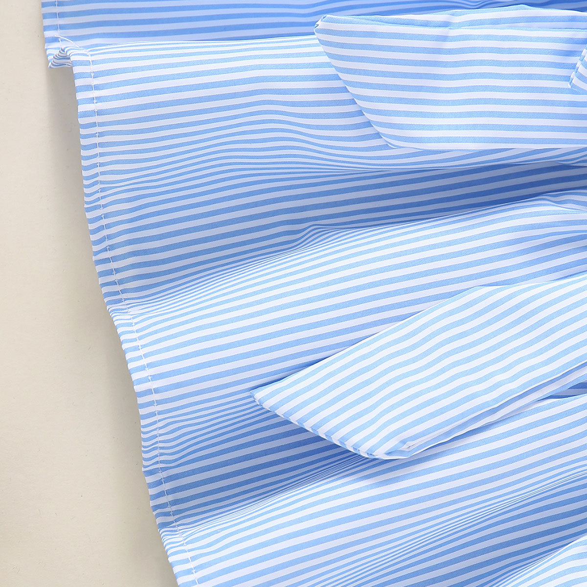 Girls Blue Stripes Sleeveless Summer Tops With Bow Tops